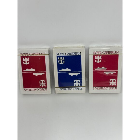 VTG Royal Caribbean Cruise Line Playing Cards Set 3 New Sealed, Red & Blue Decks - Picture 5 of 5